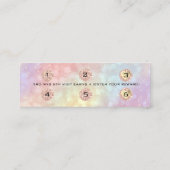 ロイヤリティカード6パンチメイク爪、 ネイル自筆小形 ロイヤリティカード (裏面)