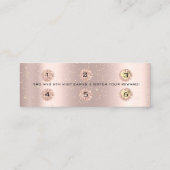 ロイヤリティカード6パンチメイク美しいハートバラSmal ロイヤリティカード (裏面)