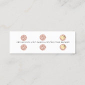 ロイヤリティカード6パンチメイク美しいハートバラWhit ロイヤリティカード (裏面)