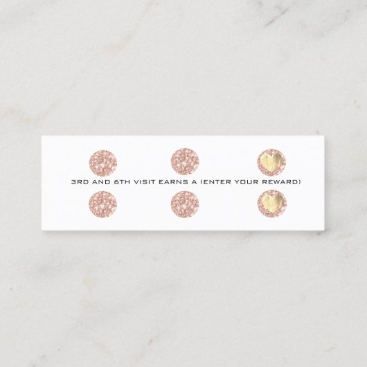 ロイヤリティカード6パンチメイク美しいハートバラWhit ロイヤリティカード (裏面)