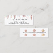 ロイヤリティカード6パンチメイク美しいハートバラWhit ロイヤリティカード (正面/裏面)