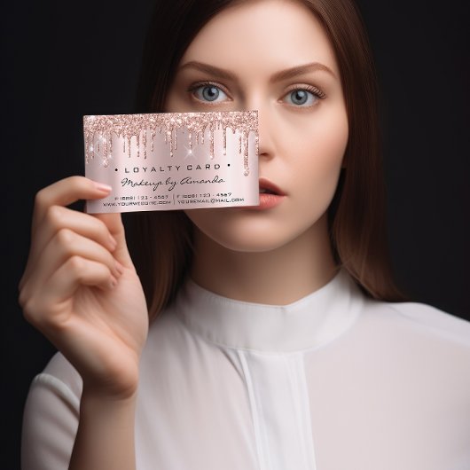 ロイヤリティカード6パンチメーキャップまぶしハートバラドリップ ロイヤリティカード