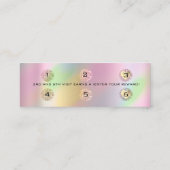 ロイヤリティカード6パンチメーキャップ型ホログラフィックバラ小 ロイヤリティカード (裏面)