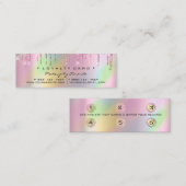 ロイヤリティカード6パンチメーキャップ型ホログラフィックバラ小 ロイヤリティカード (正面/裏面)