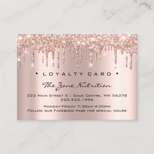 ロイヤリティカード6パンチ栄養ヘルスハーブバラ ロイヤリティカード (正面)