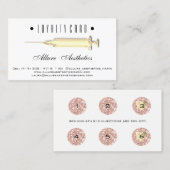 ロイヤリティカード6パンチ美しい健康シリンジ金ゴールド ロイヤリティカード (正面/裏面)