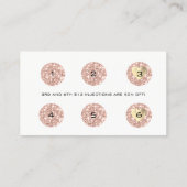 ロイヤリティカード6パンチ美しい健康シリンジ金ゴールド ロイヤリティカード (裏面)