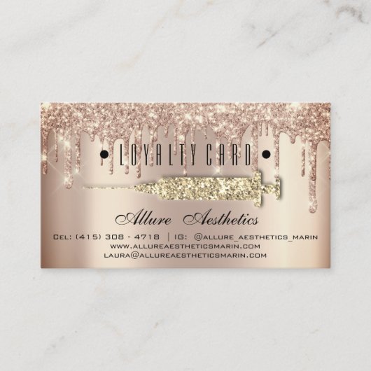 ロイヤリティカード6パンチ美しい健康シリンジB12 ロイヤリティカード (正面)