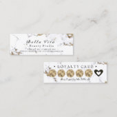 ロイヤリティカード6ブラックパンチメイクアップマーブルハート ロイヤリティカード (正面/裏面)