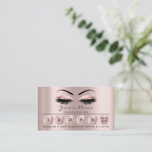 ロイヤリティカード6メイクアップアイズラッシュバラ 名刺 (スタンド正面)