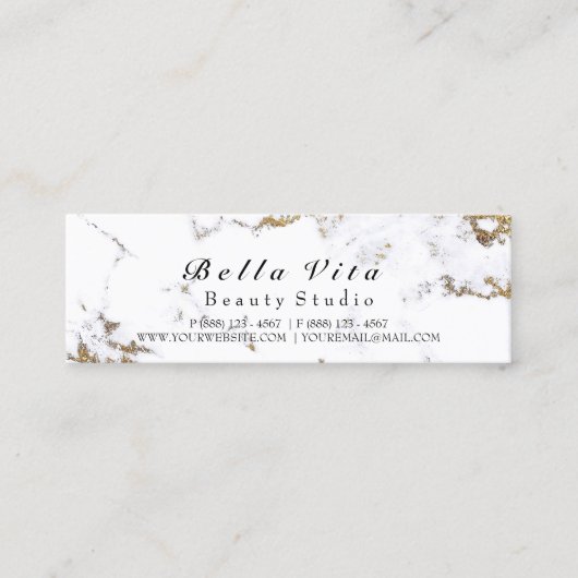 ロイヤリティカード6白黒パンチメイクアップマーブルトップ ロイヤリティカード (正面)