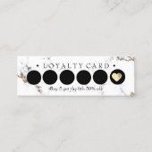 ロイヤリティカード6白黒パンチメイクアップマーブルトップ ロイヤリティカード (裏面)