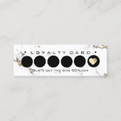 ロイヤリティカード6白黒パンチメイクアップマーブルルクス ロイヤリティカード (裏面)