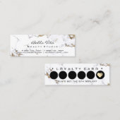 ロイヤリティカード6白黒パンチメイクアップマーブルルクス ロイヤリティカード (正面/裏面)