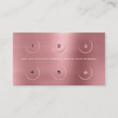 ロイヤリティカード6美しいまつげバラピンク金ゴールド豆 ロイヤリティカード (裏面)