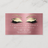 ロイヤリティカード6美しいまつげバラピンク金ゴールド豆 ロイヤリティカード (正面)