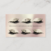 ロイヤリティカード6美しいサロンまばたきアイボリーピンクアイズ ロイヤリティカード (裏面)