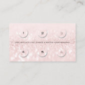 ロイヤリティカード6美しいサロンまばたきグリッターピンク ロイヤリティカード (裏面)