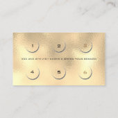 ロイヤリティカード6美しいサロンまばたきメイクアップ金ゴールド ロイヤリティカード (裏面)