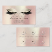 ロイヤリティカード6美しいサロンまぶしメイクアップアイボリー ロイヤリティカード (正面/裏面)