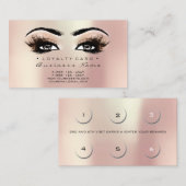 ロイヤリティカード6美しいサロンまぶしメイクアップ赤面 ロイヤリティカード (正面/裏面)
