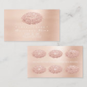 ロイヤリティカード6美しいサロンキスピンクコッパーリップ ロイヤリティカード (正面/裏面)