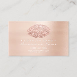 ロイヤリティカード6美しいサロンキスピンクコッパーリップ ロイヤリティカード