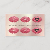 ロイヤリティカード6美しいサロンキス赤いハートリップ ロイヤリティカード (裏面)