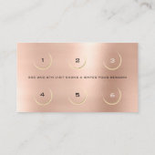 ロイヤリティカード6美しいサロンフラッシュバラ金ゴールド金ゴールド ロイヤリティカード (裏面)