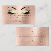 ロイヤリティカード6美しいサロンフラッシュバラ金ゴールド金ゴールド ロイヤリティカード (正面/裏面)