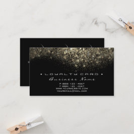 ロイヤリティカード6美しいサロンフラッシュ金ゴールドグリッター ロイヤリティカード