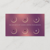 ロイヤリティカード6美しいサロンフラッシュ銅バラ ロイヤリティカード (裏面)