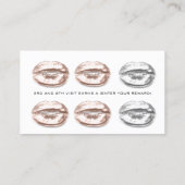 ロイヤリティカード6美しいサロンメイクアップアーティストキス ロイヤリティカード (裏面)