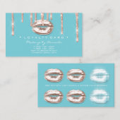 ロイヤリティカード6美しいサロンメイクアップアーティストキスBlu ロイヤリティカード (正面/裏面)