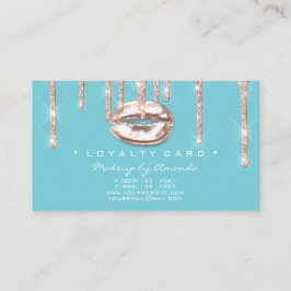 ロイヤリティカード6美しいサロンメイクアップアーティストキスBlu ロイヤリティカード