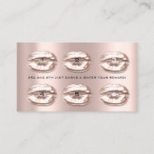 ロイヤリティカード6美しいサロンメイクアップアーティストリップ ロイヤリティカード (裏面)