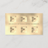 ロイヤリティカード6美しいサロンメイクアップガラスめがね ロイヤリティカード (裏面)