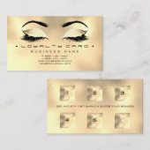 ロイヤリティカード6美しいサロンメイクアップガラスめがね ロイヤリティカード (正面/裏面)