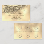 ロイヤリティカード6美しいサロンラックスラッシュ金ゴールドメタリック ロイヤリティカード (正面/裏面)