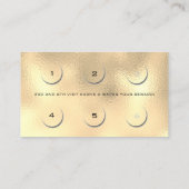 ロイヤリティカード6美しいサロンラックスラッシュ金ゴールドメタリック ロイヤリティカード (裏面)