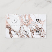 ロイヤリティカード6美しいサロンラッシュカッパーマーブル ロイヤリティカード (裏面)