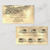 ロイヤリティカード6美しいサロンラッシュシャンパイニュ金ゴールド ロイヤリティカード (正面/裏面)