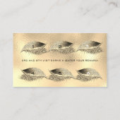 ロイヤリティカード6美しいサロンラッシュシャンパイニュ金ゴールド ロイヤリティカード (裏面)