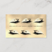 ロイヤリティカード6美しいサロンラッシュシャンパイニュ金ゴールド ロイヤリティカード (裏面)