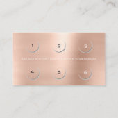 ロイヤリティカード6美しいサロンラッシュスキンピンクVIP ロイヤリティカード (裏面)