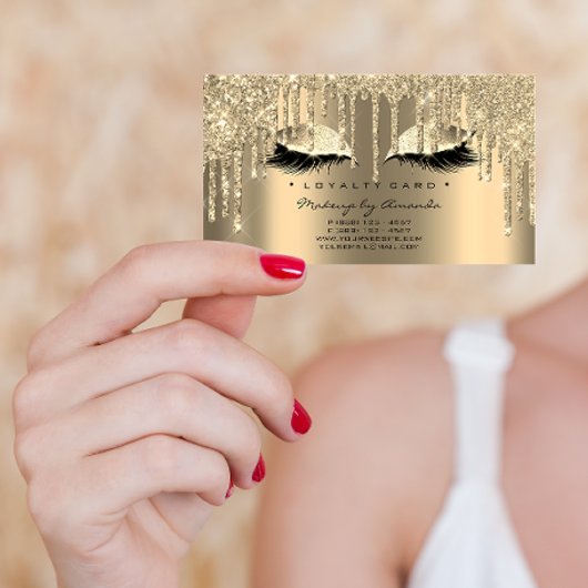 ロイヤリティカード6美しいサロンラッシュスパーク金ゴールドドライブ ロイヤリティカード