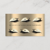 ロイヤリティカード6美しいサロンラッシュスパーク金ゴールドドライブ ロイヤリティカード (裏面)