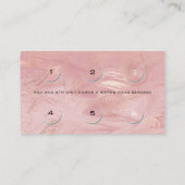 ロイヤリティカード6美しいサロンラッシュズグリッター大理石 ロイヤリティカード (裏面)