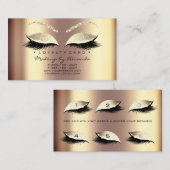 ロイヤリティカード6美しいサロンラッシュセピアハニー金ゴールド ロイヤリティカード (正面/裏面)