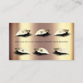 ロイヤリティカード6美しいサロンラッシュセピアハニー金ゴールド ロイヤリティカード (裏面)